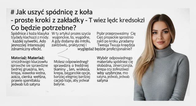Jak uszyć spódnicę z koła z zakładkami - proste kroki i porady Jak uszyć spódnicę z koła z zakładkami - proste kroki i porady